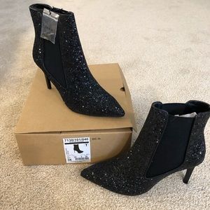 Zara glitter bootie black sz 7.5. NWT